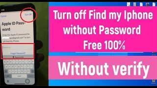 Turn off Find my I phone without Password or no need verify Without verify