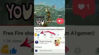 Thanks||First Time 1.3k view & 50 Like|Azeem A1gamer|New Thompson Gun skin repeal Coming soon video|