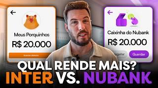 QUANTO RENDE CAIXINHA NUBANK E PORQUINHO INTER | TESTEI 40 MIL REAIS NA PRÁTICA