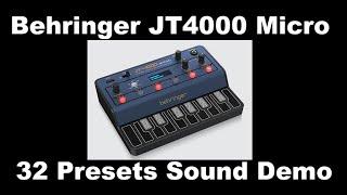 Behringer JT4000 Sound Demo of all 32 Presets