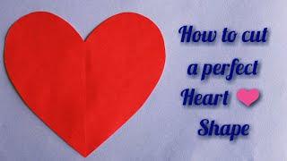 How To Cut A Perfect Heart️ shape / Make Easy Paper Heart || Priti's Art & Craft.