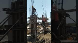 column me honeycomb kyo aata hai.How to avoid honeycomb in columnconcrete?#vibration#Rcc#scaffolding