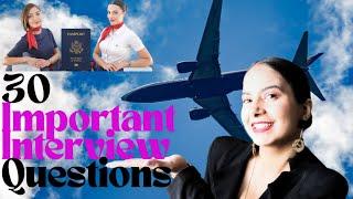 30 most important questions of Cabin Crew in 5min. / By Mansi Yadav