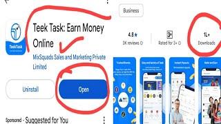 TeekTask App Se Paise kaise Kamaye | TeekTaskApp Withdrawal Proof | TeekTask Earning App %