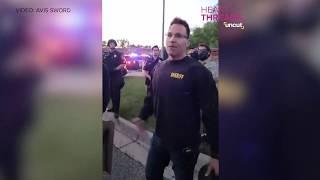 Michigan sheriff Chris Swanson joins George Floyd protesters