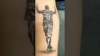 Messi Tattoo with Jersey number 10 done at Xpose Tattoos in Jaipur