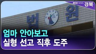 "엄마 안아보고" 실형 선고 직후 도주 20대 검거 / 안동MBC