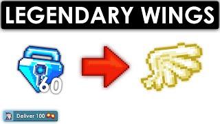 Staff getting legendary wings (very epic moment) | Growtopia