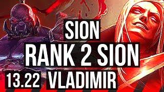 SION vs VLADIMIR (TOP) | Rank 2 Sion, Quadra | EUW Challenger | 13.22