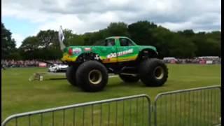 Monster trucks at the hop farm