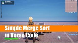 Simple Merge Sort in Verse Code (sorting algorithm)