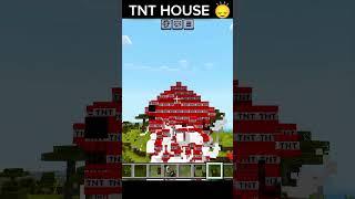 EXPLODING TNT HOUSE #SHORTFEED #SHORTS #GAME #minecraft #TNT #EXPLODE #VIRAL #TREND