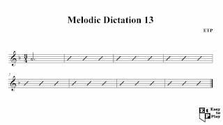 Ear Training Exercise - Melodic Dictation 13 - D minor 3/4