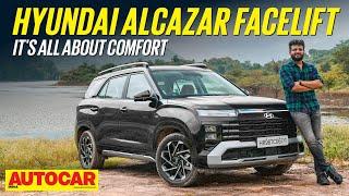 2024 Hyundai Alcazar facelift review - New look, better comfort | First Drive | Autocar India