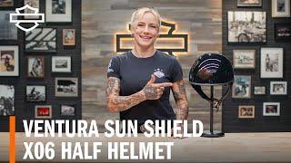 Harley-Davidson Ventura Sun Shield X06 Motorcycle Half Helmet Overview