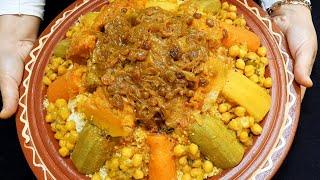 Cuisine Marocaine : Le Célèbre Plat Traditionnel Couscous Aux Légumes  Moroccan Couscous Recipe