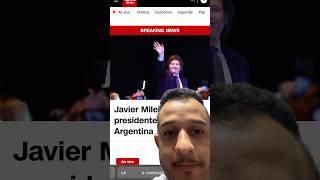 Milei é eleito presidente da Argentina  #argentina #javiermilei #president #economia #shorts