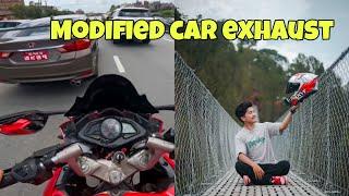 CAR MODIFIED EXHAUST | LONGEST SUSPENSION BRIDGE NEAR PHARPING@rajtamang9919