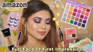 Full Face of First Impression | Full Face of makeup using Amazon Makeup products