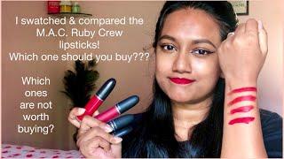 M.A.C. Ruby Crew Lipsticks | Swatches & Review