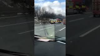 M62 car fire