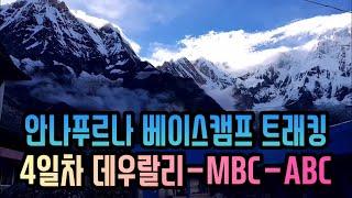 네팔 히말라야 안나푸르나 베이스캠프 트래킹 (4일차 데우랄리-MBC-ABC)