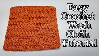 Quick Easy Crochet dishcloth | Crochet WashCloth For Beginner Tutorial | Bag O Day Crochet