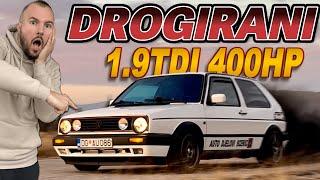 GOLF 2 TDI NA DROGAMA!! NAJBRZI DIZEL U CG(400HP DIZEL PROJEKAT)