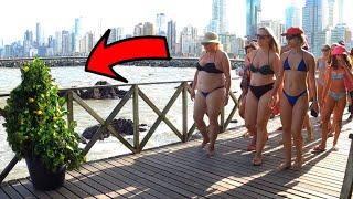 BEST SCARES OF BUSHMAN PRANK 2024 ON THE BEACH INSANE SCREAMS! CRAZY MOMENTS!  HILARIOUS REACTIONS