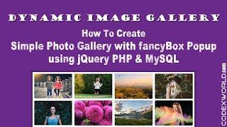 Create Dynamic Image Gallery with jQuery, PHP, and MySQL