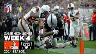 Cleveland Browns vs. Las Vegas Raiders | 2024 Week 4 Game Highlights