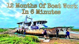 Fast Time-lapse Of 12 Months Of Boat Work - Saving A Historic D-Day Vessel