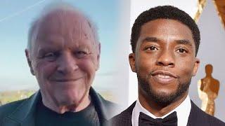 Anthony Hopkins REACTS to Beating Chadwick Boseman at 2021 Oscars
