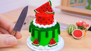 Yummy Watermelon Cake  Miniature Watermelon Chocolate Cake Decorating  Sweet Mini Cakes DA