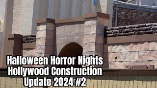 Halloween Horror Nights Hollywood Construction Update 2024 #2 (4K)