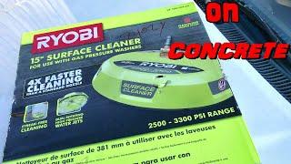 RYOBI 15" SURFACE CLEANER for PRESSURE WASHERS on CONCRETE