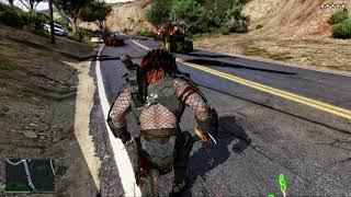 Ghost Rider script mod mixed with Green Goblin script mod mixed with Predator script mod in GTA 5