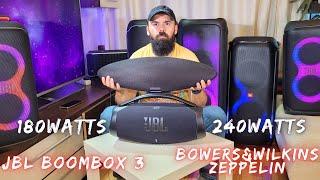 Which is better? JBL Boombox 3 VS Bowers Wilkins Zeppelin 2024