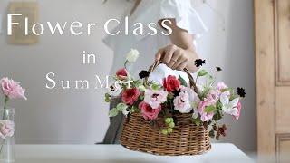 (eng) 히아신스 웨딩부케 만들기, 여름날의 플라워레슨 ... #flowerlesson in summer #weddingbouquet