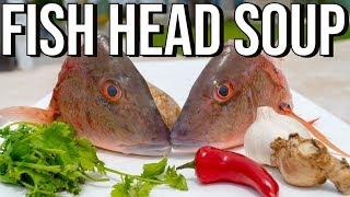 Fish HEAD Soup + Fish Stock from Scratch! (Fish Tea, Fish stew)