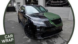 Range Rover Velar wrapped Matte Military Green