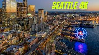 Seattle Washington By Drone 4k - Seattle Aerial Drone Shots - Seattle 4k Drone