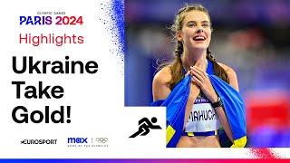 Ukraine's Yaroslava Mahuchikh takes gold in the women's high jump final  | #Paris2024 #Olympics