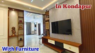 With Furniture @ Kondapur - Fully Furnished 3BHK Flat For Sale in Kondapur - Direct Owner