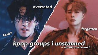 kpop groups i don’t stan anymore + almost unstanned