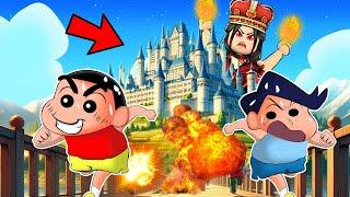 Shinchan Trying To Escape The Evil Queen Castle  | Roblox Escape The Evil Queen Obby | Funny Game 