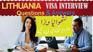 Lithuania Student TRP / Work Permit visa INTERVIEW Questions & Answers.