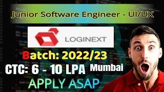 LogiNext Hiring | Junior Software Engineer - UI/UX | Mumbai | Btechcareerguide #loginext #ui #mumbai