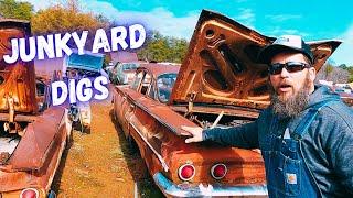 MASSIVE Classic Car Salvage Yard ~ Trucks + Autos ~ White's Service Station #Junkyard Digs #Restored