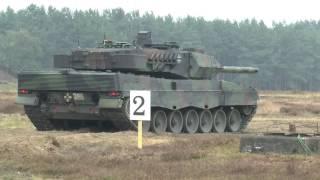 GERMAN LEOPARD 2A6 TANK SHOOTING AND DESTROYED A CAR